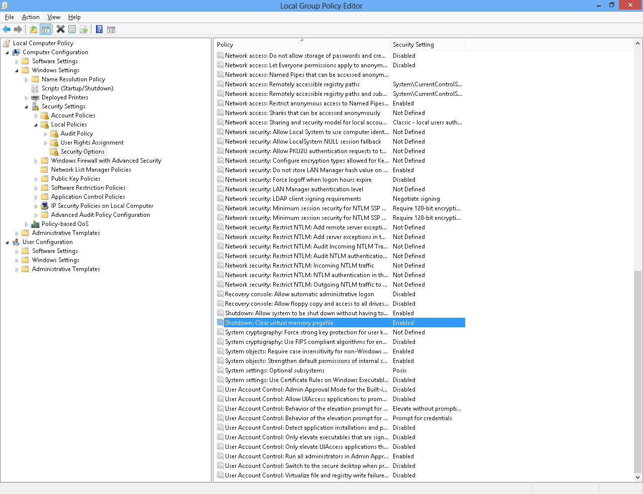 Ustawienie pliku wymiany - usuwanie zawartości przy każdym uruchomieniu komputera